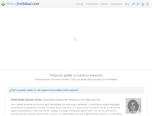 Tablet Screenshot of clinicasfertilidad.com